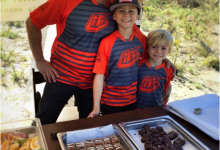 serving up energy bars made by the pastry chef at The Ranch.